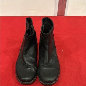 Clarks Dark Leather Ankle Boots